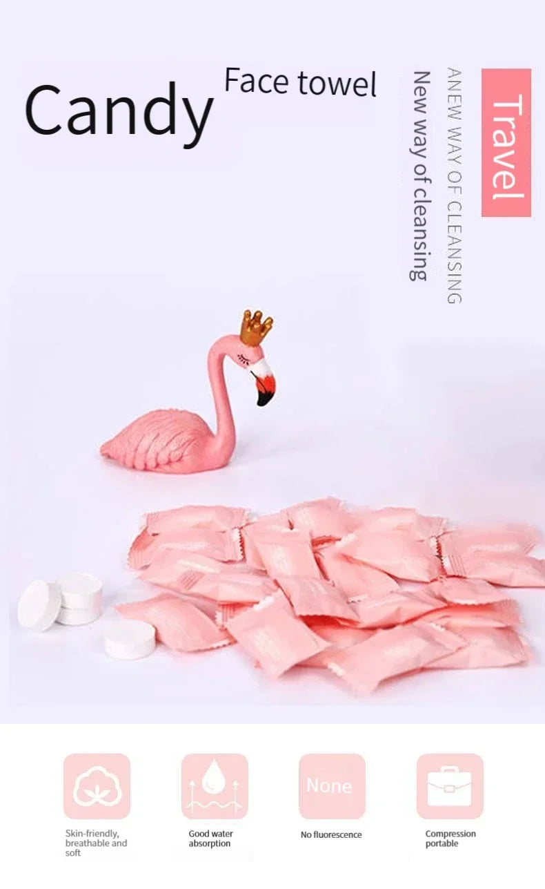 Serviettes Compressées Voyage Jetables - Coton 50/100 Pièces