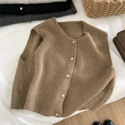 Cardigan élégant sans manches