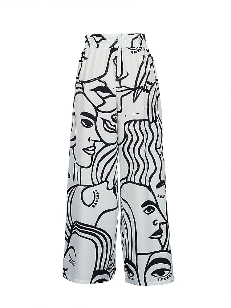 Pantalon à jambes larges