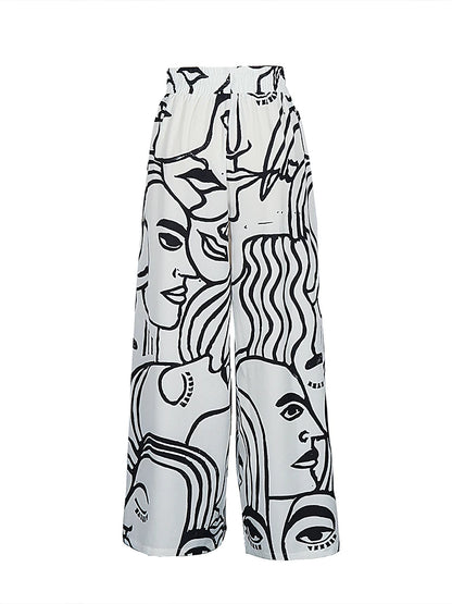 Pantalon à jambes larges