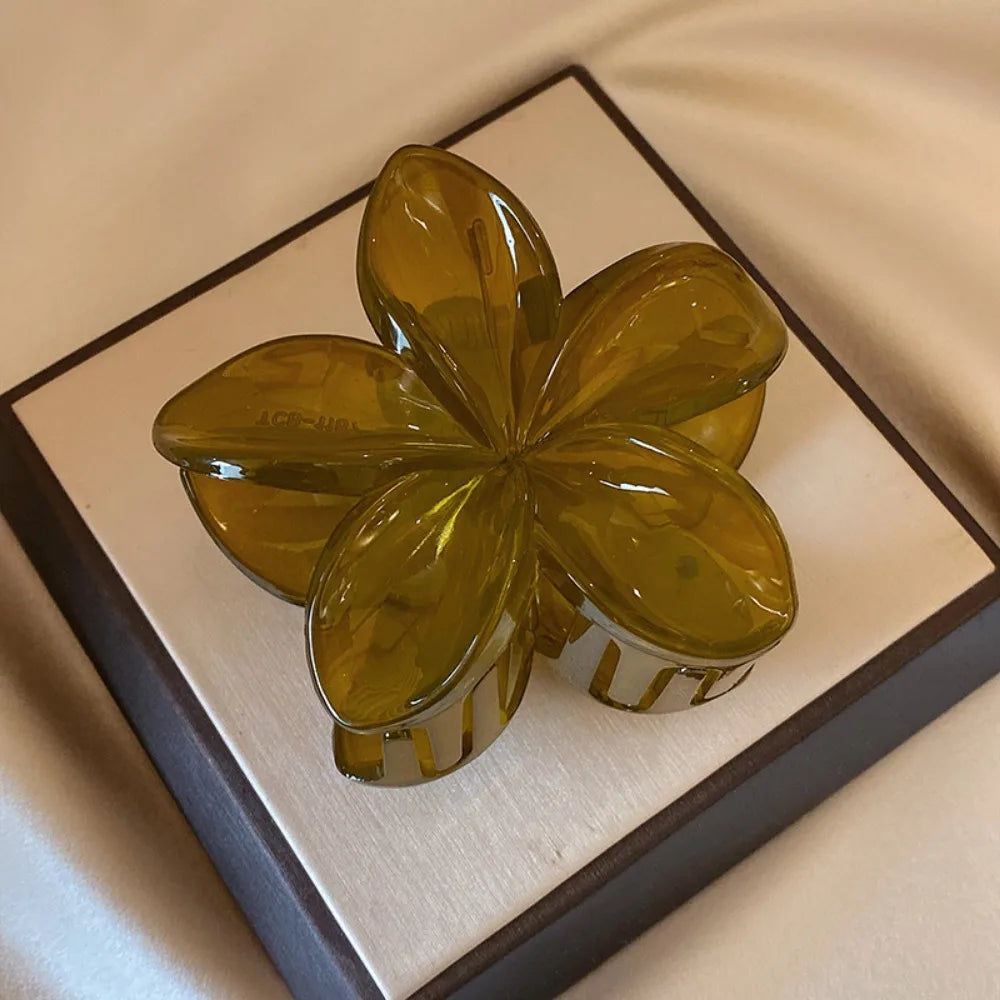 Pince Cheveux Sirène Laser Fleur - Grande Taille 8cm Femme