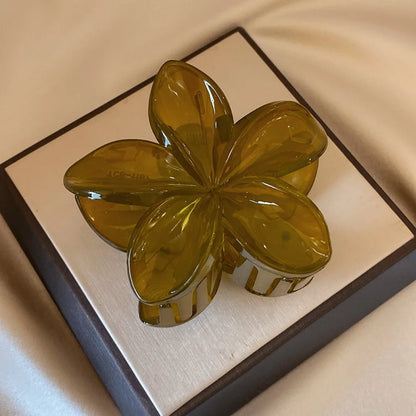 Pince Cheveux Sirène Laser Fleur - Grande Taille 8cm Femme