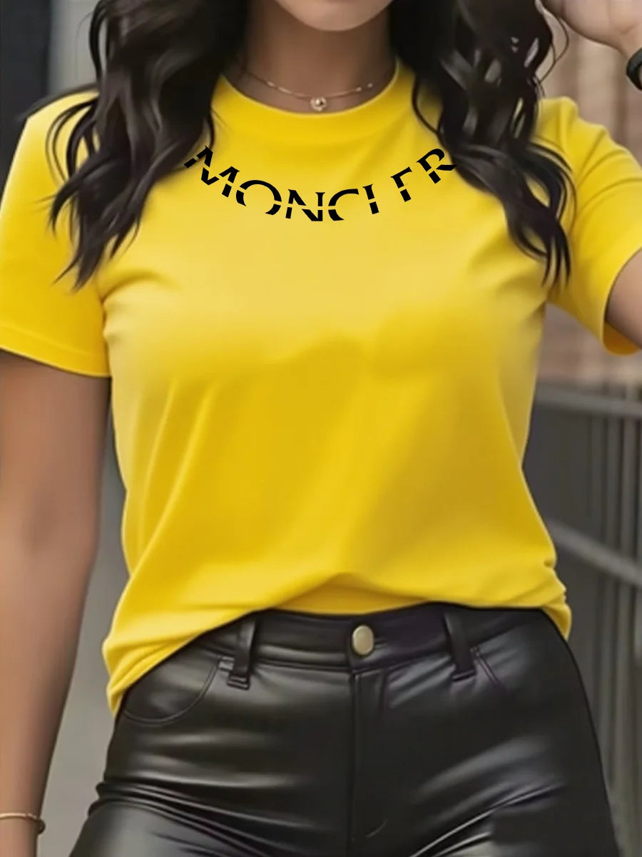 T-shirt col rond à manches courtes Moncler