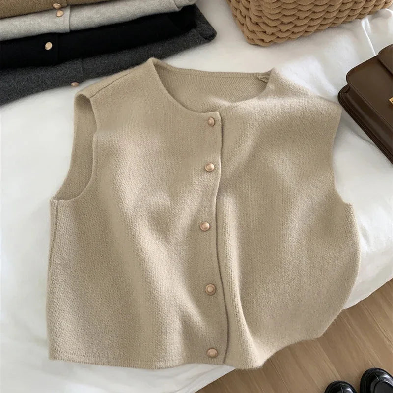 Cardigan élégant sans manches