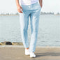 Pantalon en coton et lin pour homme