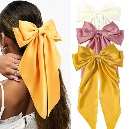 Pince Cheveux Nœud Satin Femme - Accessoire Coréen Tendance