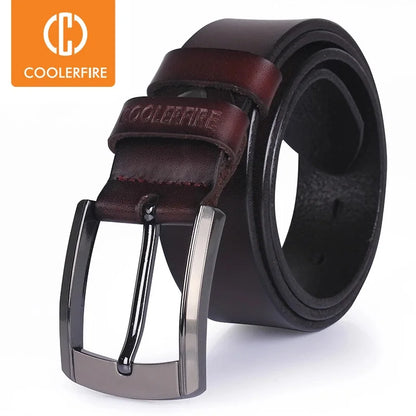 Ceinture Homme – Cuir Véritable & Boucle Métal