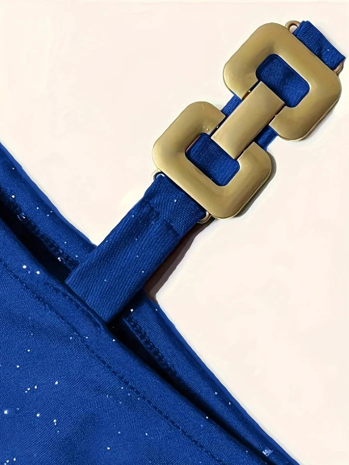 Robe élégante à paillettes épaules dénudées