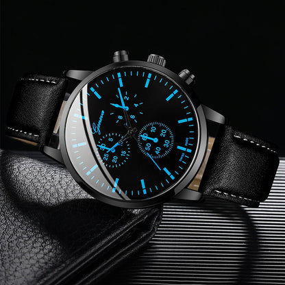 3 pièces/ensemble hommes montres à Quartz, collier et bracelet