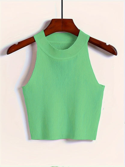 Top côtelé noir à col montant – Élégance intemporelle