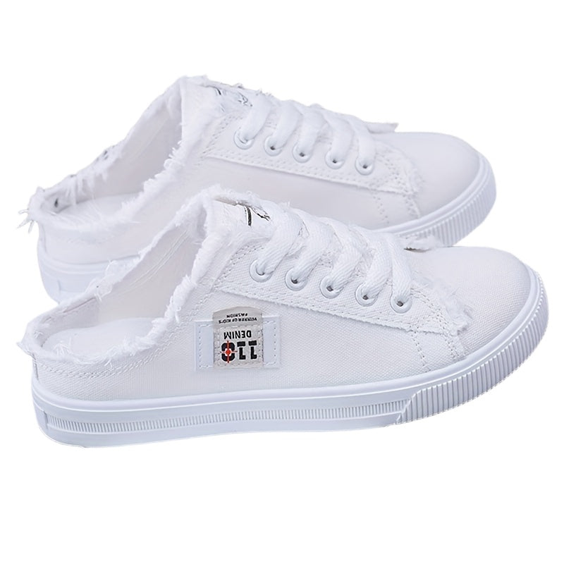 Baskets décontractées en toile – style sabot femme