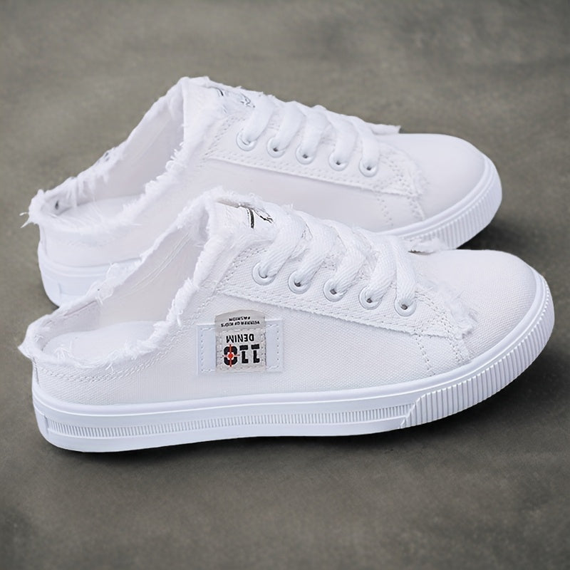 Baskets décontractées en toile – style sabot femme