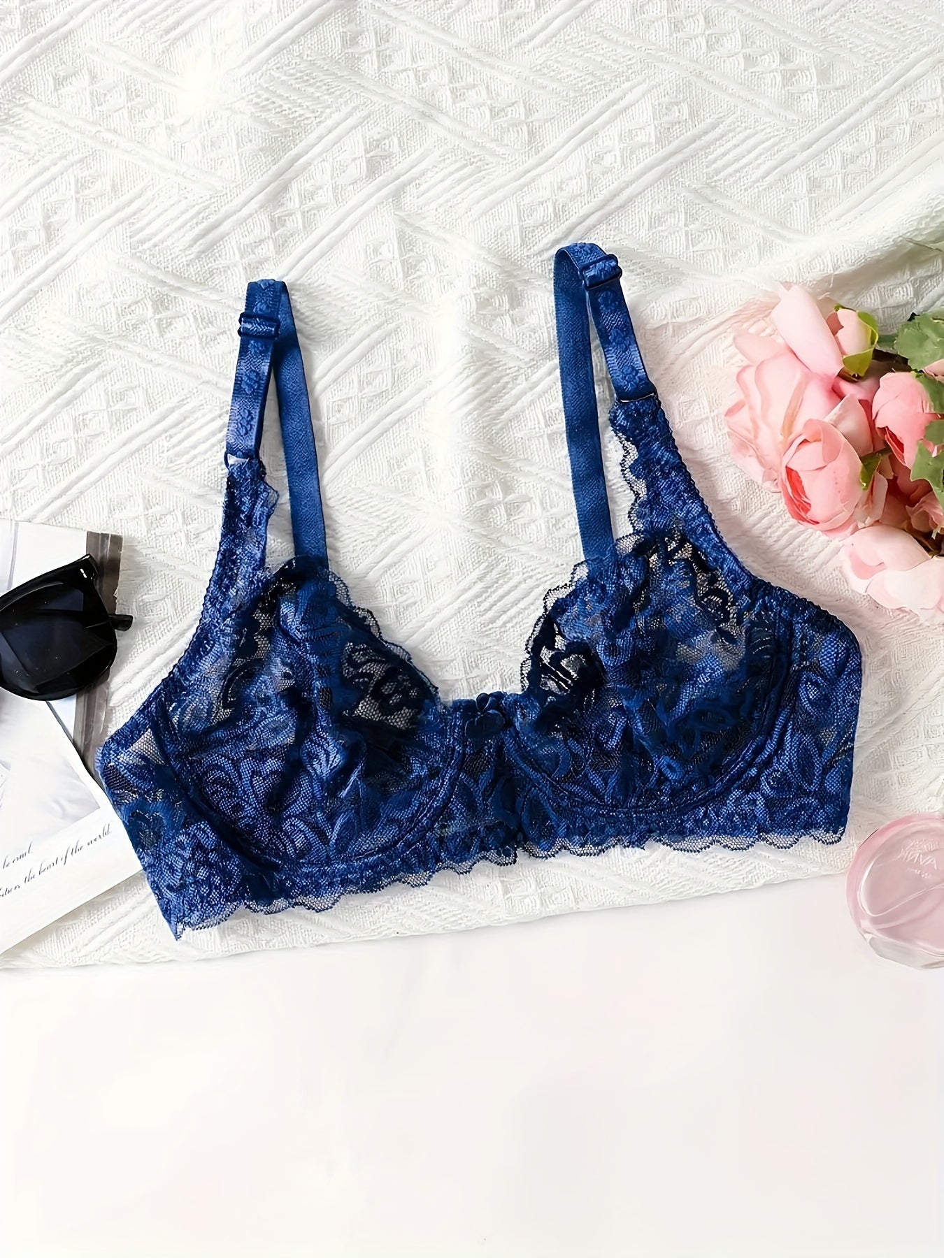 Soutien-gorge à fleurs en dentelle