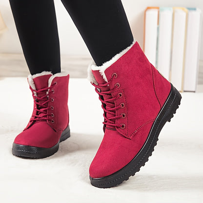 Women'S Winter Boots - Slip-Resistant PU Sole, Lace-Up Closure, Cushioned Insole - Cold Weather Boots for Everyday &amp; Formal Outfits - Extended Sizes Up to US Women'S 44 (EU 43) - Boots for Winter Adventures, Y Terrain Footwea
