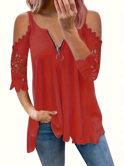 Haut à épaules dénudées et dentelle – style chic et féminin