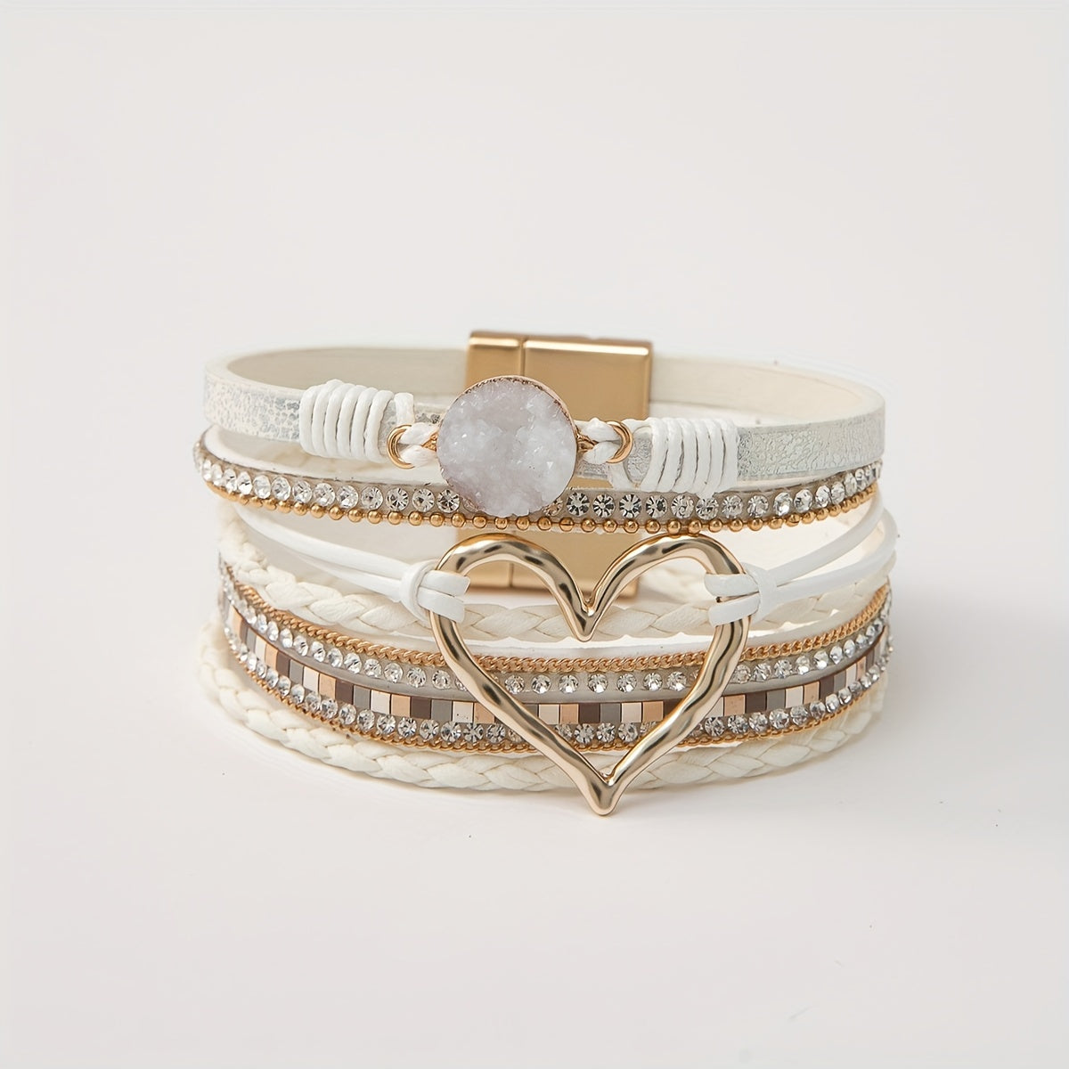 Bracelet bohème multicouche fermoir magnétique