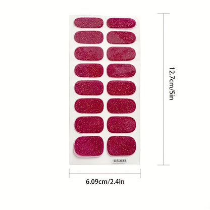 Autocollants d'ongles pailletés