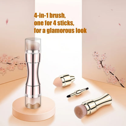 Pinceau maquillage 4-en-1 – Compact, élégant et pratique