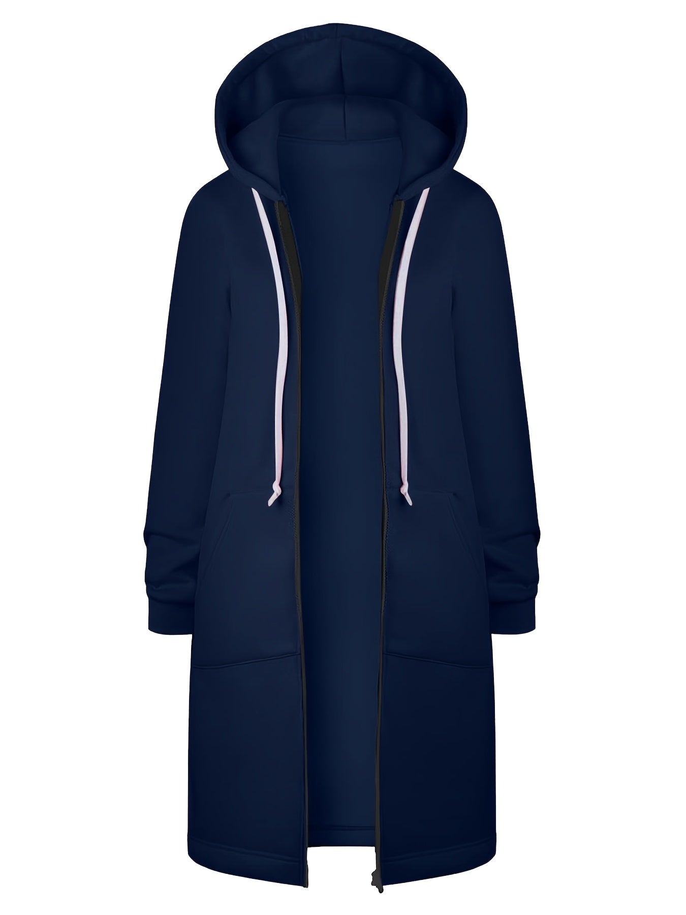 Veste longue à capuche
