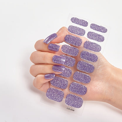 Autocollants d'ongles pailletés