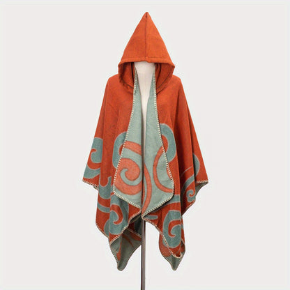 Cape à capuche bohème – Chaleur et élégance artisanale