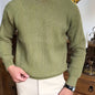 Pull homme col rond – Maille côtelée